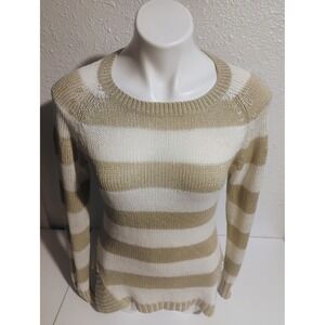 Cliche Couture Sweater Long Light Breathable Top Women's Stripped Medium Warm